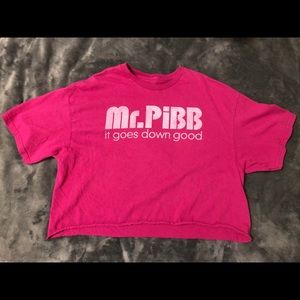 Vintage retro like mr pibb soda crop top shirt tee